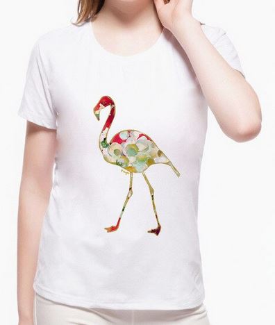 t-shirt flamant rose femme original pas cher qualité coton