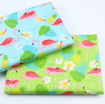 tissu flamant rose patchwork