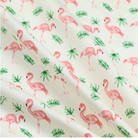 tissu avec flamant rose pas cher