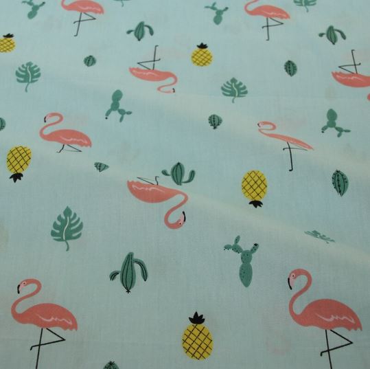 tissu flamant rose garcon