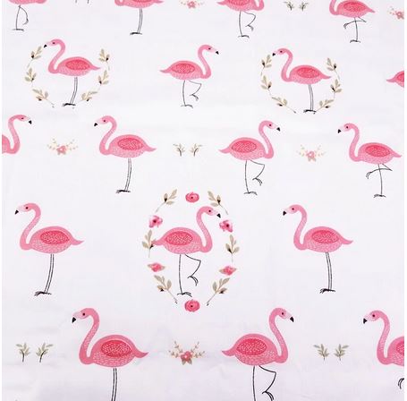 Tissu avec Flamant Rose