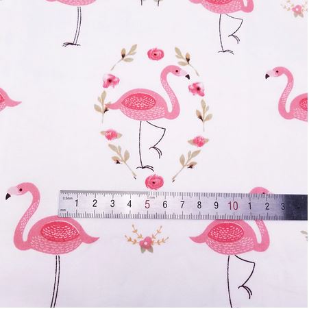 Tissu avec Flamant Rose