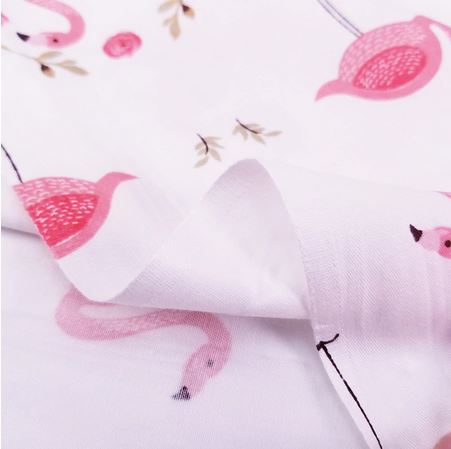 Tissu avec Flamant Rose