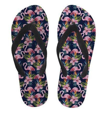 belle paire de tong flamant rose