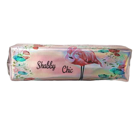Trousse flamant rose irisée chic