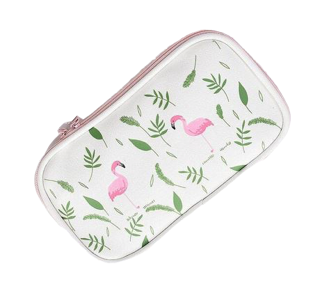 grande trousse flamant rose cuir organiseur