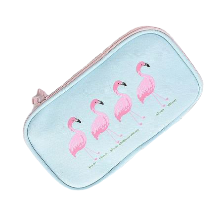 trousse flamant rose organiser les stylos cuir pas chere