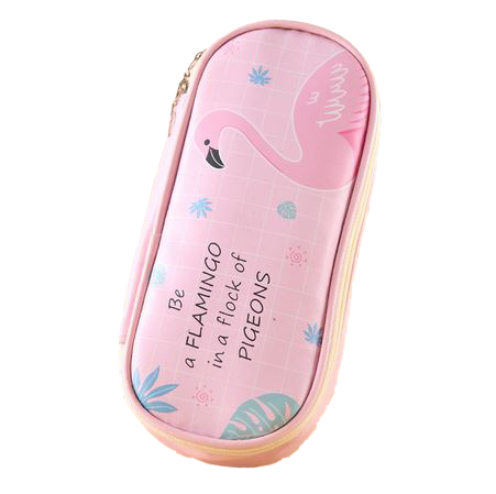 grande trousse scolaire flamant rose