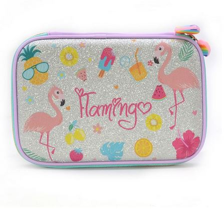 trousse avec flamant rose organisateur