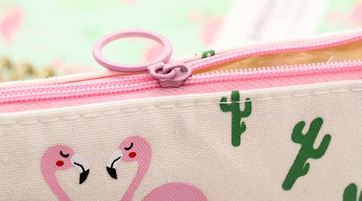 Trousse avec Flamant Rose Pastel