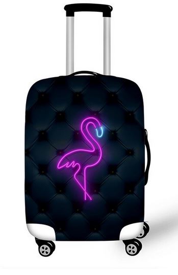 valise flamant rose capitonne