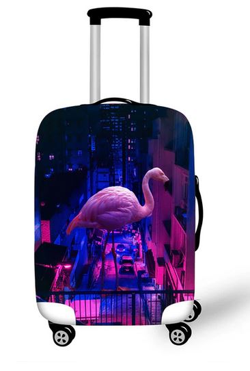 valise flamant rose housse elastique