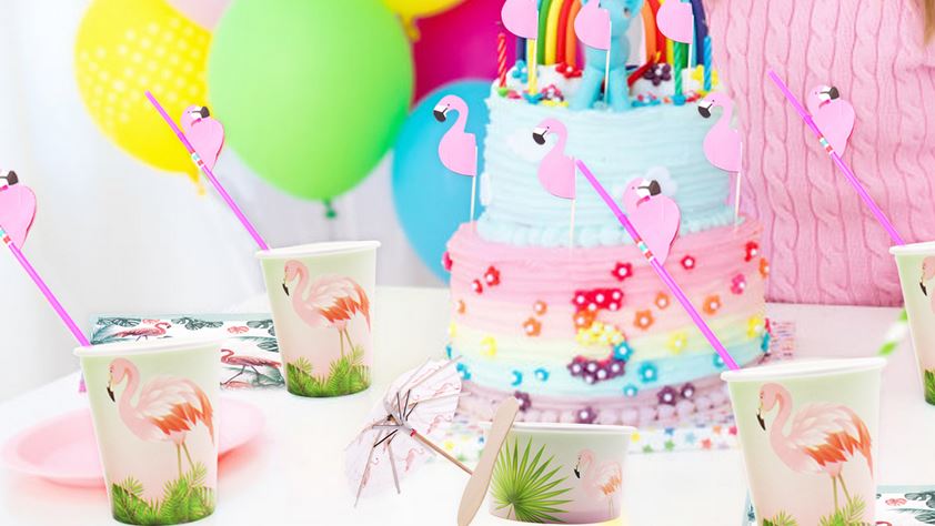Verres Flamant Rose gobelets papier