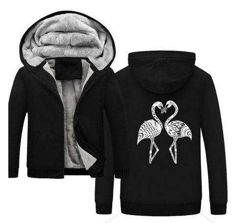 veste polaire flamant rose