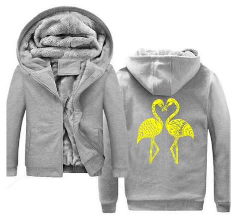 veste avec flamant rose