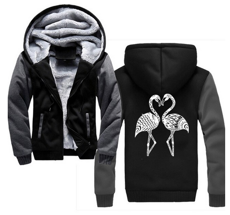 sweat a capuche flamant rose