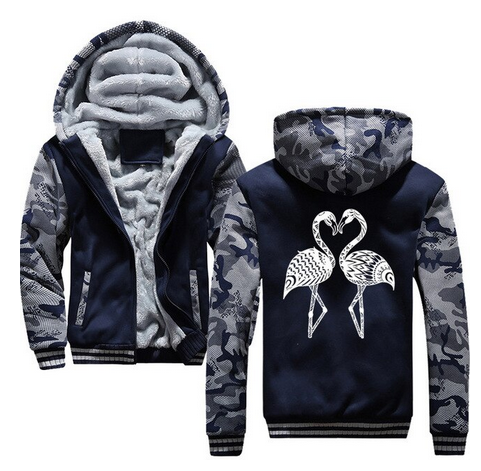 veste flamant rose camouflage