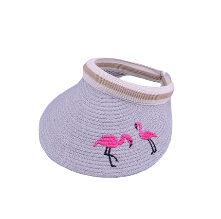 visiere sobre ajustable pour femme avec flamant rose