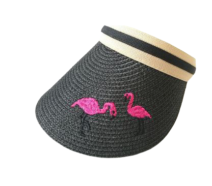visiere mode pour femme flamant rose