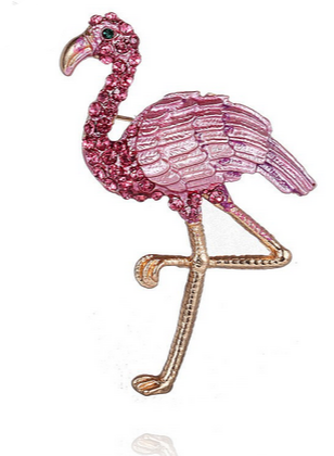 broche flamant rose pour fille