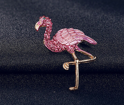 broche bijou flamant rose