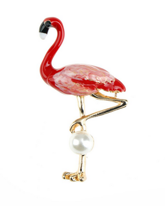belle broche flamant rose