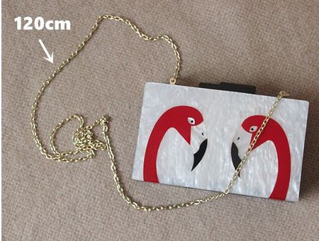 Pochette Double Flamant Rose Luxe