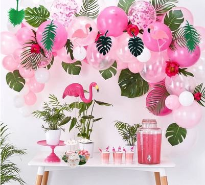 anniversaire theme flamant rose