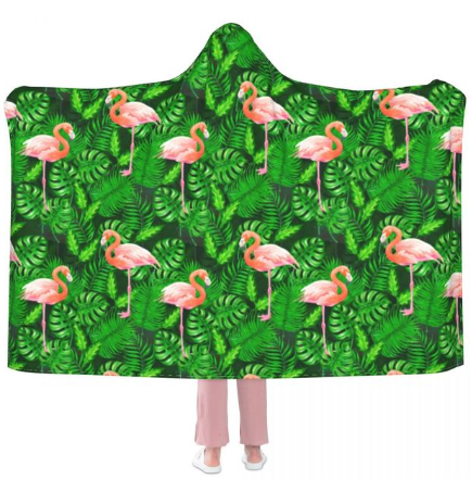 plaid flamant rose jungle