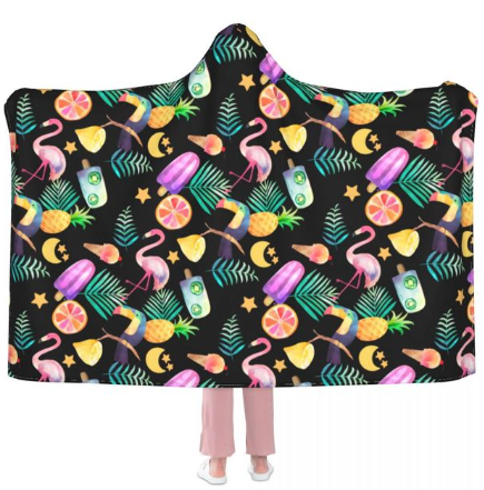 plaid flamant rose exotique