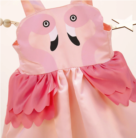 robe flamant rose fines bretelles