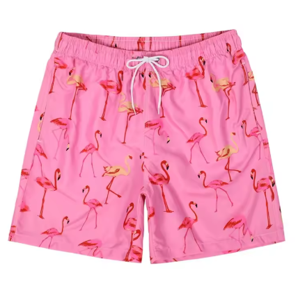 short de bain flamant rose pour homme 