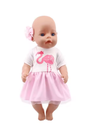 Robe Flamant Rose Nouveau-Née