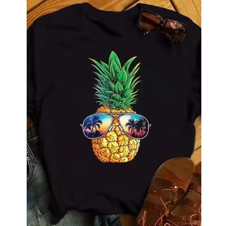 tee shirt flamant rose ananas