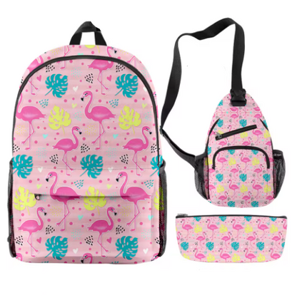 ensemble de sacs flamant rose