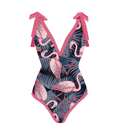 maillot dame chic flamant rose