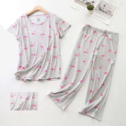 pyjama court flamant rose