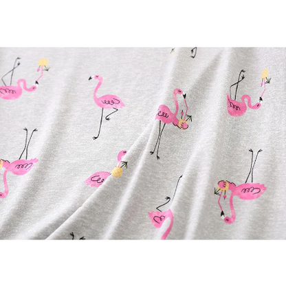 Pyjama Flamant Rose Manches Courtes