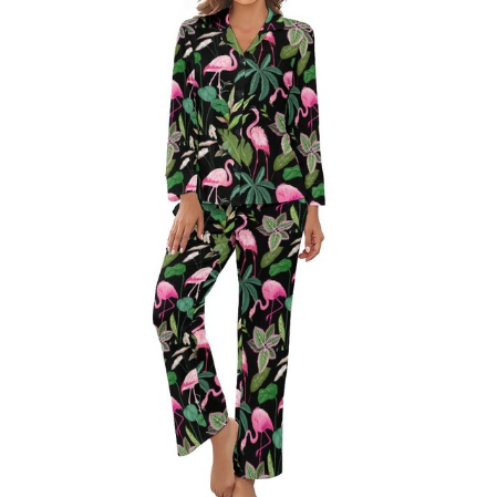 pyjama flamant rose tropical