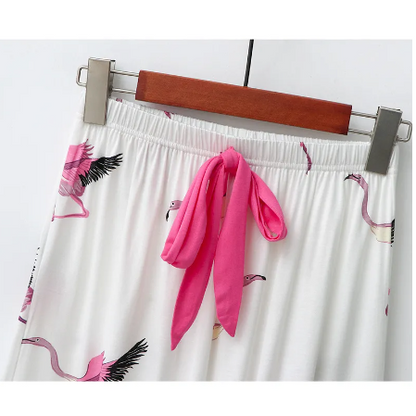 finition pyjama flamant rose