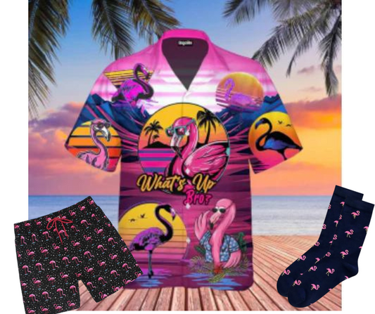 lot cadeau homme flamant rose