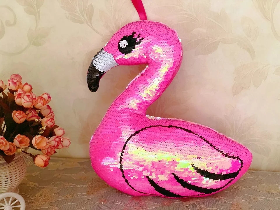 Coussin Flamant Rose