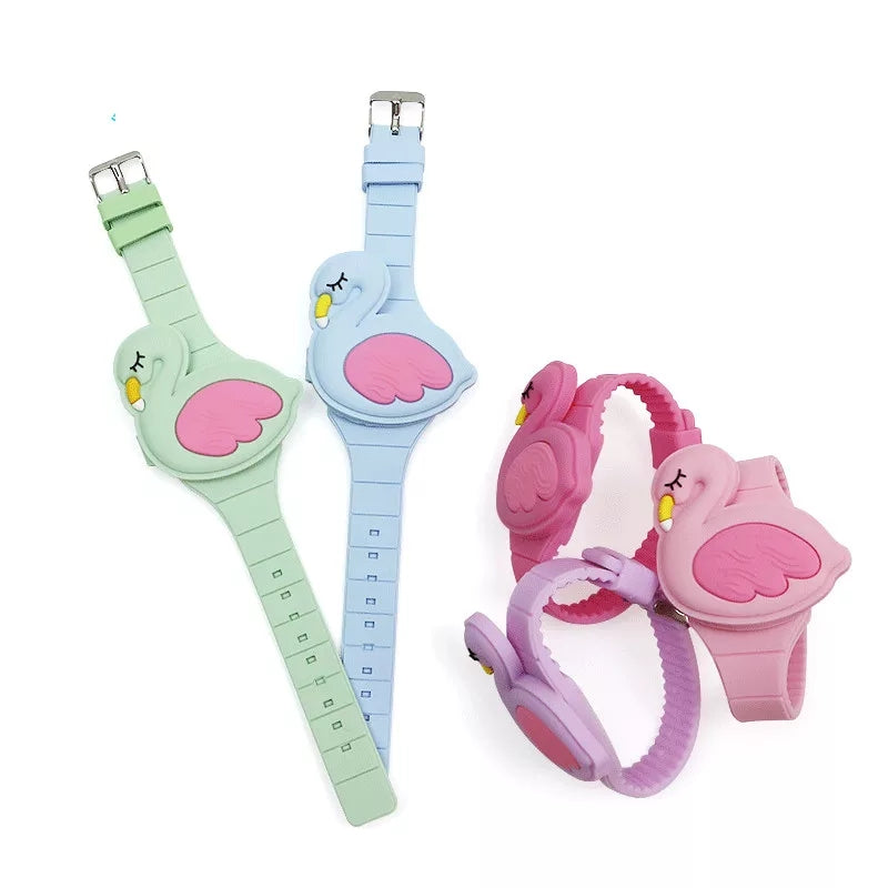 Montre Flamant Rose en Silicone