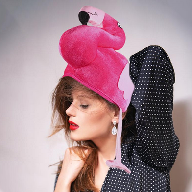 Chapeau femme deguisement flamant rose