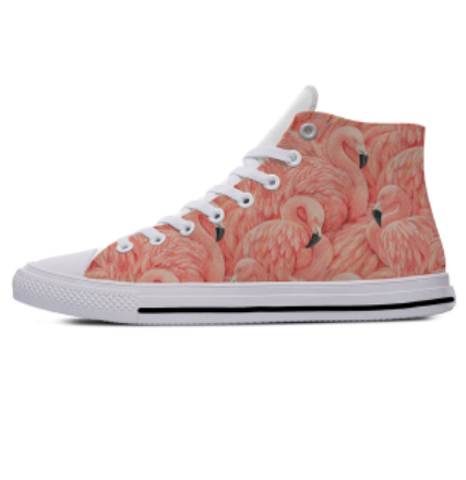 converse blanche flamant rose