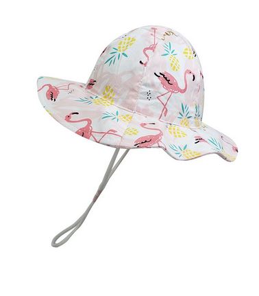 beau chapeau pour bébé flamant rose