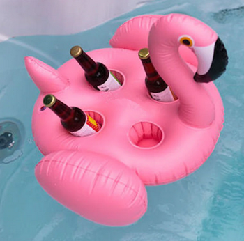 bouee flamant rose verres pool party