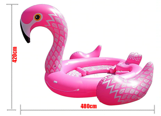 bouee flamant rose geante bateau gonflable adultes