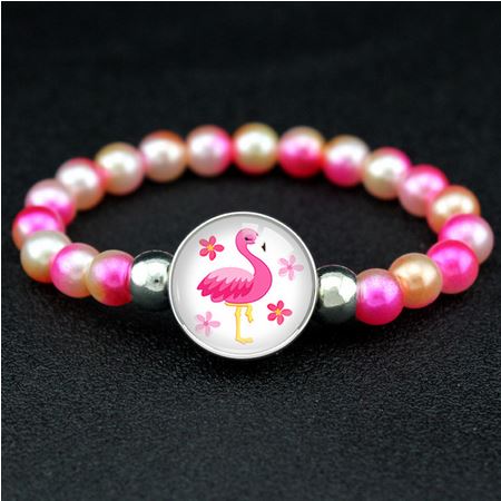 bracelet pour fille avec flamant rose