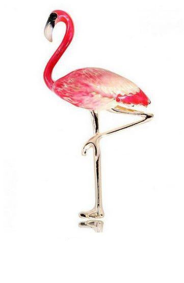 broche flamant rose pas chere